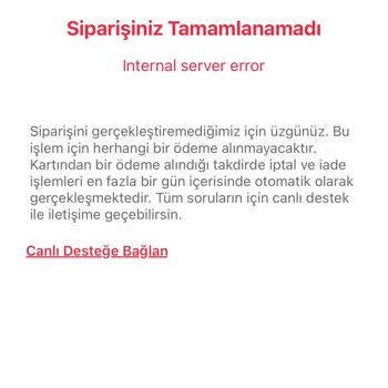 Tıkla Gelsin Parayı Çekti Ama Sipariş Verilemedi