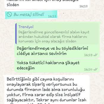 Trendyol İade Hakkımı Kullandırmıyor