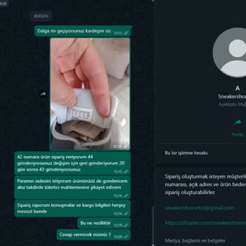 Sneakershome_tr Çok Kötü Farklı Ürün Gönderiyorlar