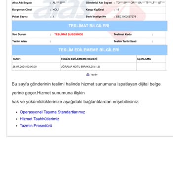 Aras Kargo Denizli Kurye Sorunu