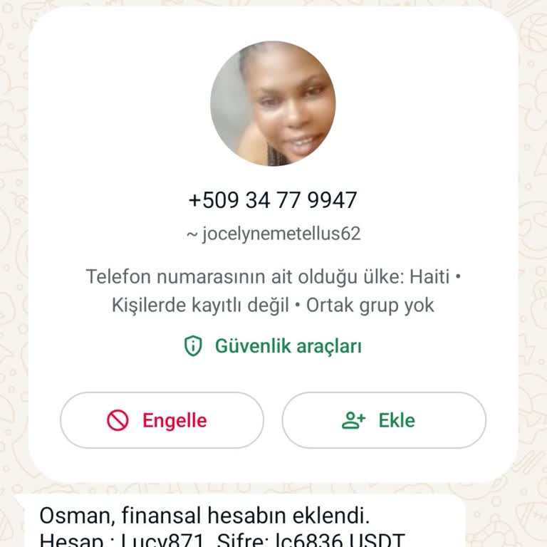 WhatsApp'a Gelen Mesaj
