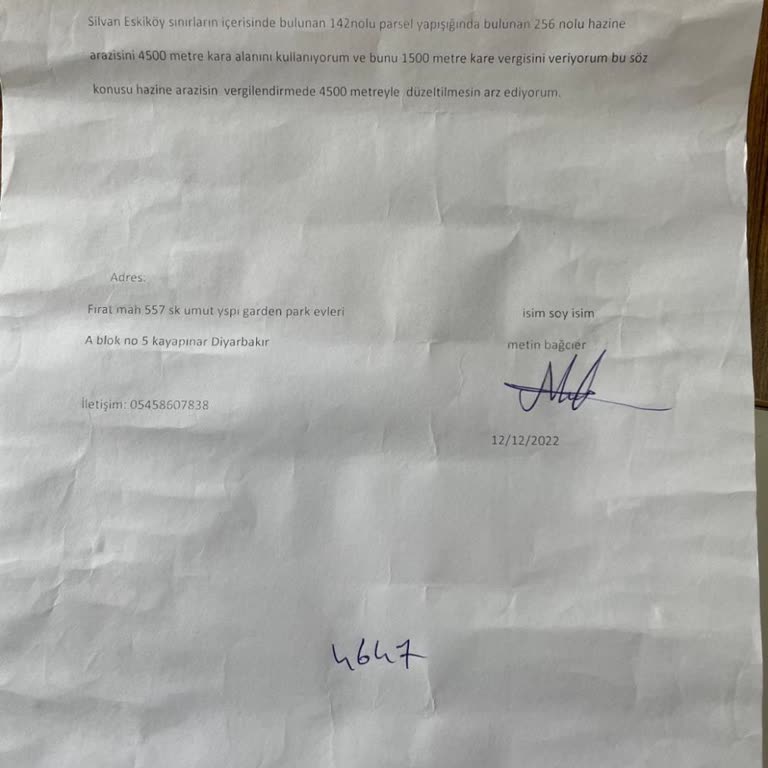 Milli Emlak Müdürlüğü Hazine’ye Ait Arazi