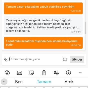Migros Hemen Siparişinin İki Buçuk Saatte Teslim Edilmemesi