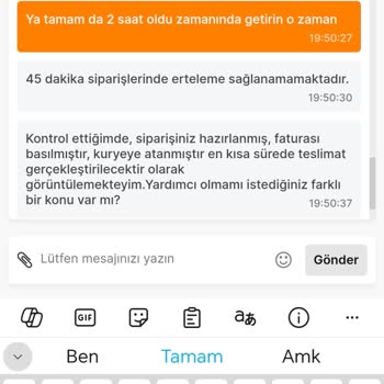 Migros Hemen Siparişinin İki Buçuk Saatte Teslim Edilmemesi