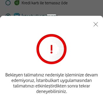 İstanbul Kart İle Vodafone Kolay Paket Yüklenmiyor!