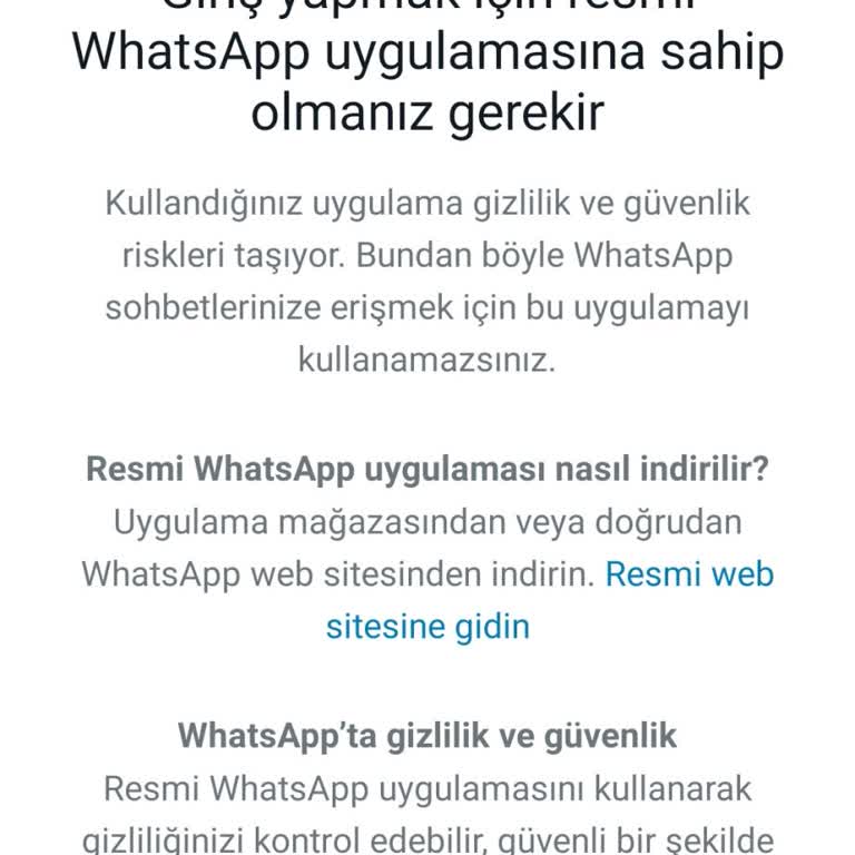 WhatsApp Giriş Yapamıyorum