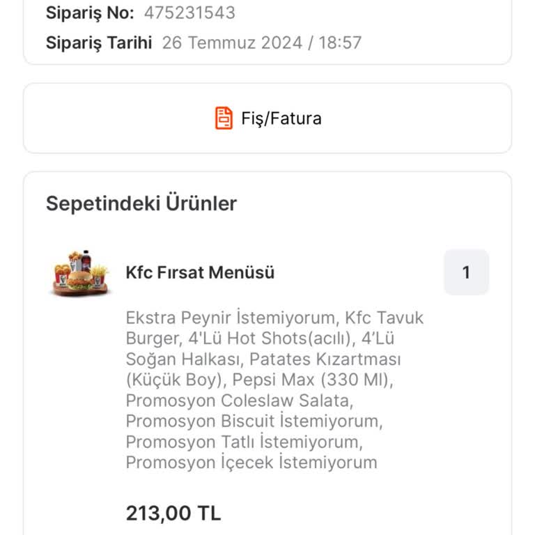 KFC Kurye Yemeğinizi Getirdim Deyip Yemeğimi Alıp Gitti