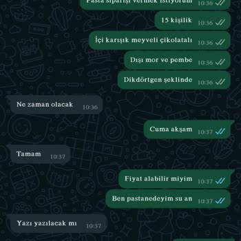 Alaşehir Kardeşler Pastanesi Siparişi Teslim Etmedi