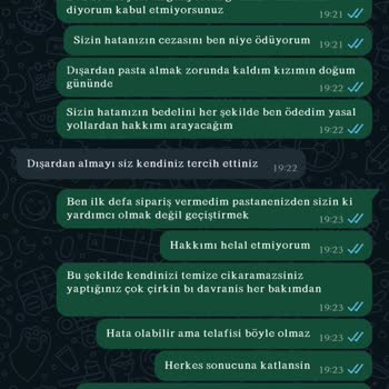 Alaşehir Kardeşler Pastanesi Siparişi Teslim Etmedi