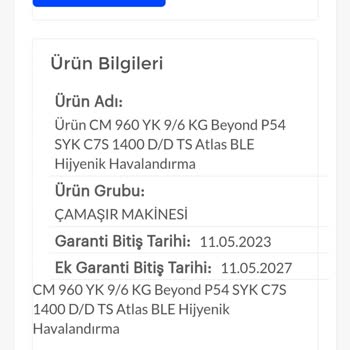 Beko Ek Garanti Süresinin İptal Edilmesi.