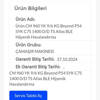 Beko Ek Garanti Süresinin İptal Edilmesi.