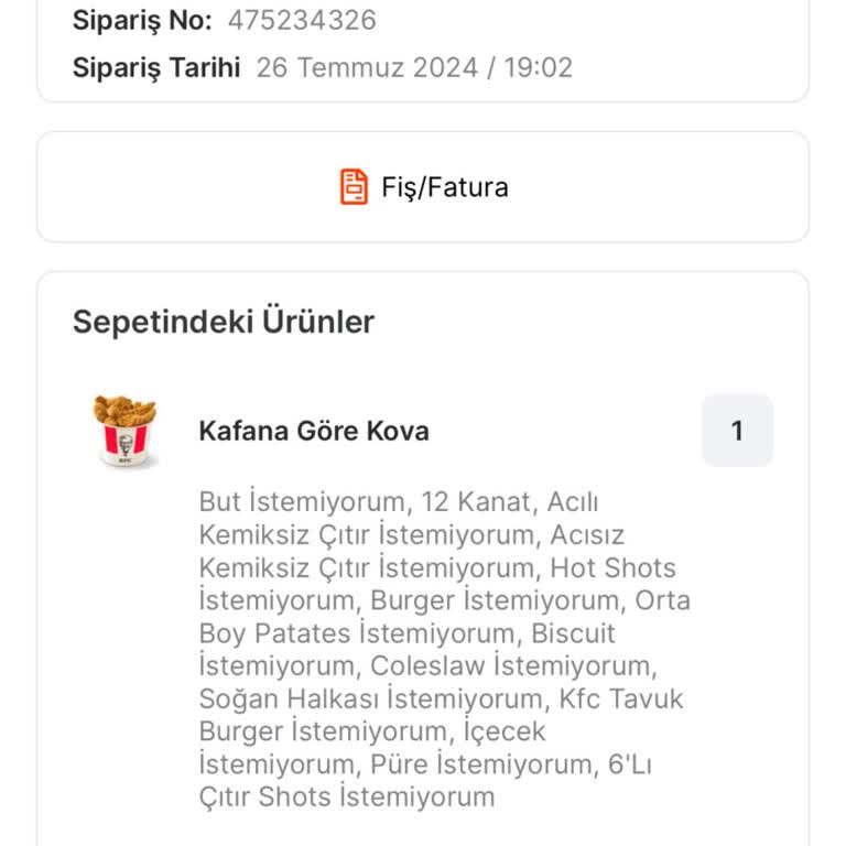 KFC Ve Migros Yemek Siparişimde Teslimat Sorunu