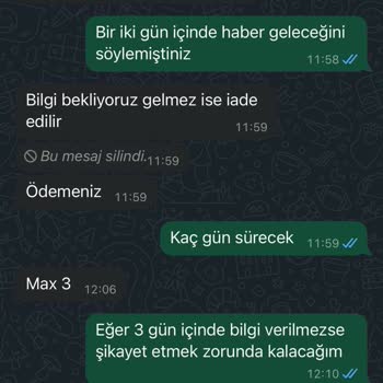 Güvenlik Market Gelmeyen Ve Para İadesi Yapılmayan Ürün