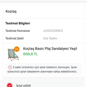 Koçtaş İptal Ettiği Ürünün Parasını İade Etmiyor