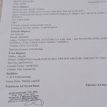 Arçelik Çamaşır Makinesi Kırıştırıyor