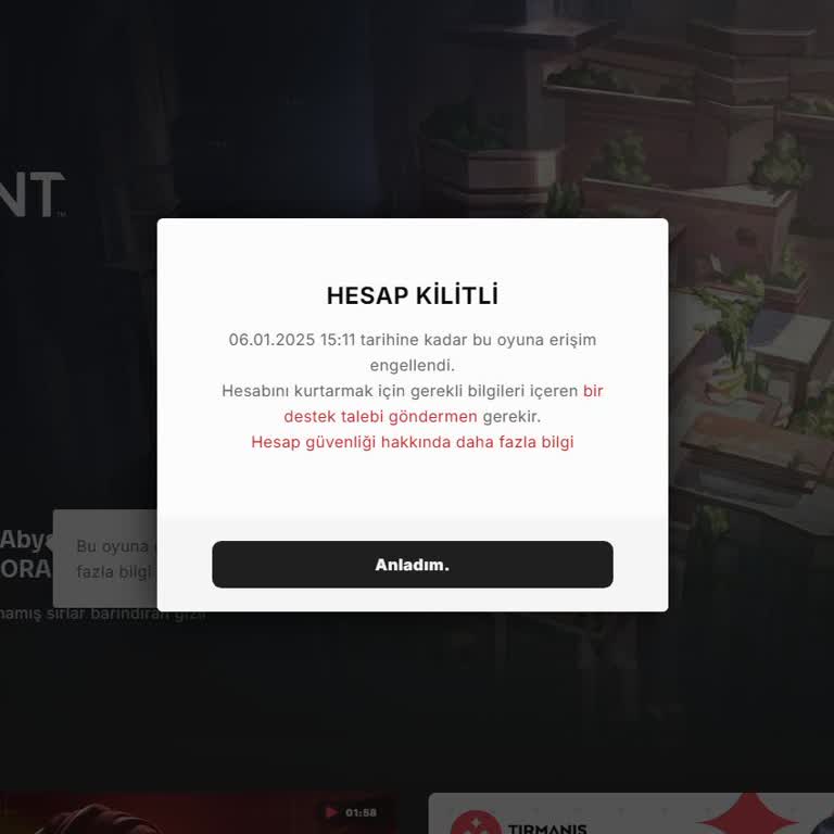 Valorant Haksız Yere Ban Atılması