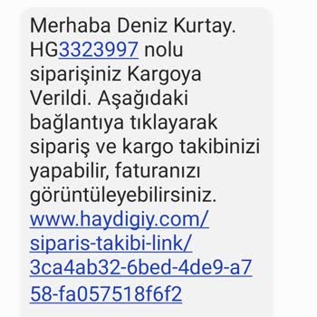 Haydi Giy Firmasının Eksik Ürün Göndermesi