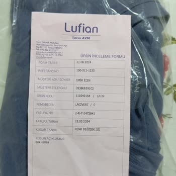 Lufian Ürünün Renginin Solması