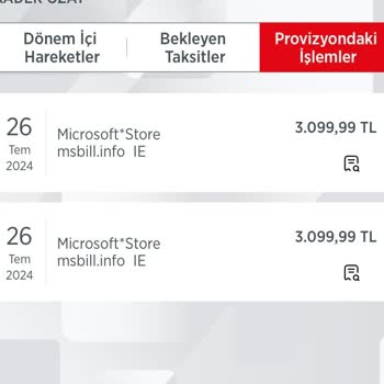 Ziraat Bankası Kartımdan Bilgim Dışında Microsoft Tarafından Yapılan Harcama