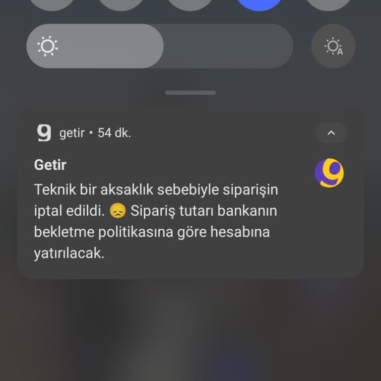 Kuzeyden Getir Su Sipariş İptali