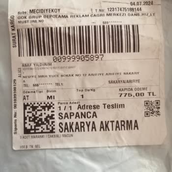 Gök Grup Depolama İstenen İle Teslim Edilen Ürün Başka