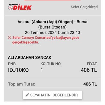 Obilet Yanlış Koltuk Ve Otobüs Bilgisi İle Mağduriyet