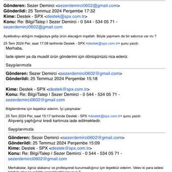 SPX Online Mağazası İade Sürecindeki Çok Ciddi Mağduriyet Yaşatıyor