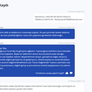 TurkNet'de Nakil İşleri Gerçekleştirilmiyor.