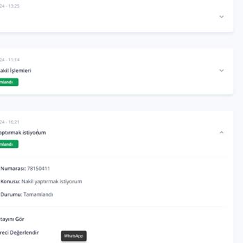 TurkNet'de Nakil İşleri Gerçekleştirilmiyor.