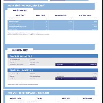 VakıfBank'a Borcum Olmamasına Rağmen Tüm Risk Raporlarında Borç Olması.