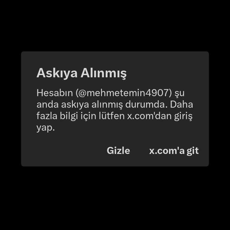 Twitter Hesabım Askıya Alınmış