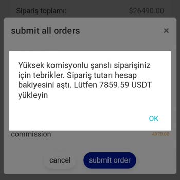 Aliexpress Komisyonu İstemiyorum Yatırdım Parayı Versin Yeter Bana Lütfen