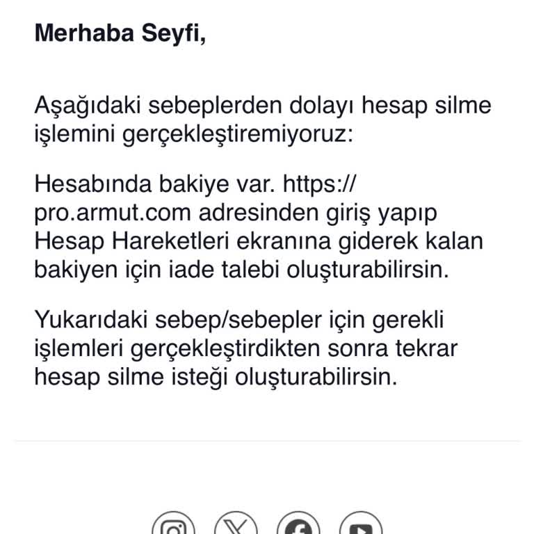 Armut Para İadesi Alamıyorum