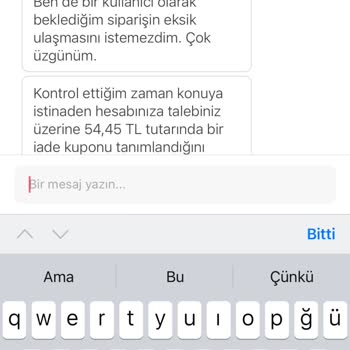 Yemeksepeti Eksik Gelen Ürünün Ödemesini Yapmadı