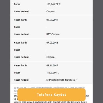 Sigorta Bilgi ve Gözetim Merkezi Araç Hasar Kaydı İtiraz