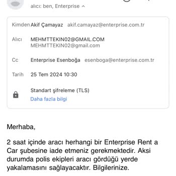 Enterprise 11 Günlük Kiralamamın 3 Gününü Yedi