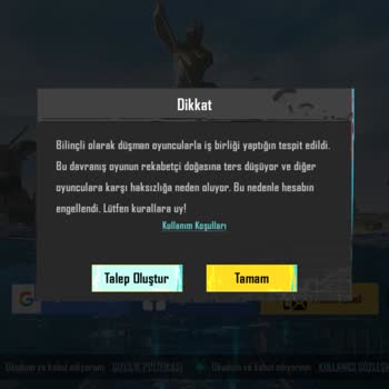 PUBG (Pubgmobile.com) Haksız Ban Nedeniyle Hesap Erişimi Sorunu