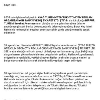 TÜRSAB Nippur Turizm Sapanca