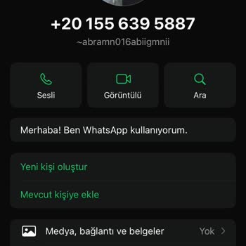 WhatsApp +20li Numaradan Mesaj
