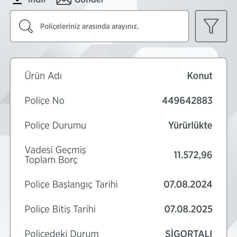 Ziraat Bankası Bilgim Dışında Konut Sigortasının Yenilenmesi