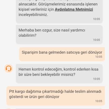 PttAVM PTT Ürünümü Geri Gönderdi