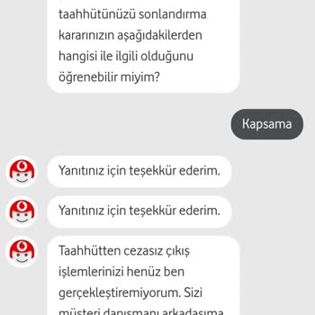 Vodafone'da Dakika Sorunu Ve Cayma Bedeli Şoku