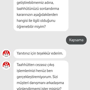 Vodafone'da Dakika Sorunu Ve Cayma Bedeli Şoku