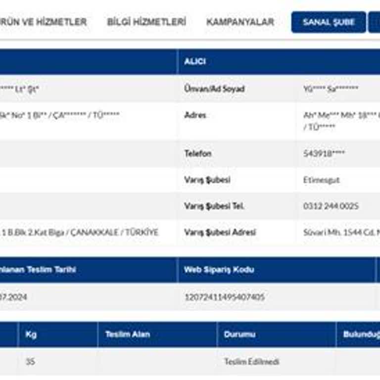 Minar Mobilyadan Kargom Gelmedi.