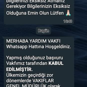 Destekelim Yardım Vakfı Yardım Vakfı Üzerinden Yapılan Haksız Uygulama