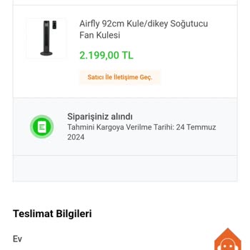 Salvanini Satın Aldığım Ürün Kargoya Verilmedi