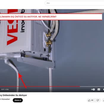 Vestel Klima Dış Ünite Tahliye Borusu Montajı Yapılmamış.