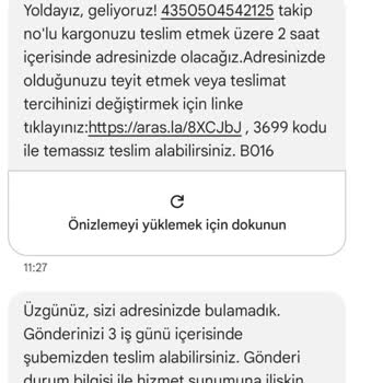 Aras Kargo Adresime Kargo Getirmiyor