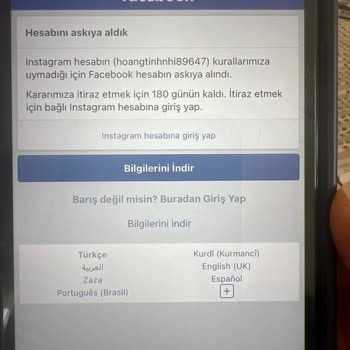 Facebook Bana Ait Olmayan Instagram Hesabı İçin Facebook Hesabım Askıya Alındı