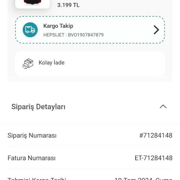 hepsiJET Teslim Tarihinden 10 Gün Geçmesine Rağmen Ürün Elime Ulaşmadı.